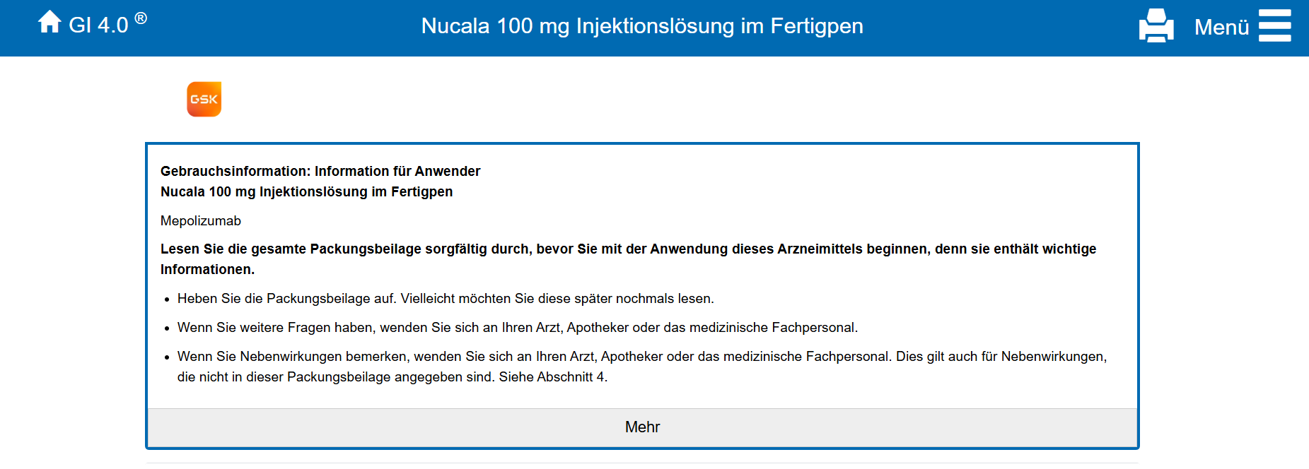 Vorschaubild Gebrauchsinformation